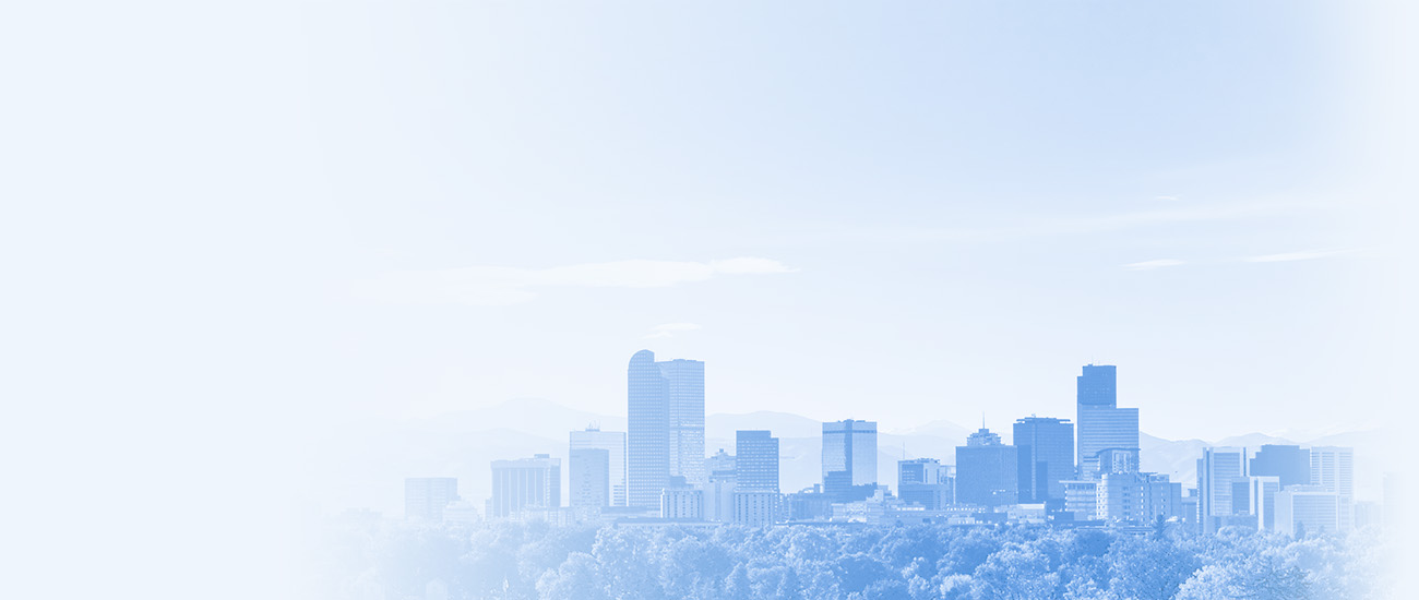 A vibrant cityscape under a clear blue sky