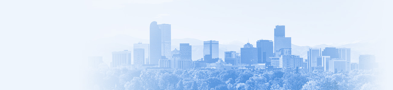 A vibrant cityscape under a clear blue sky